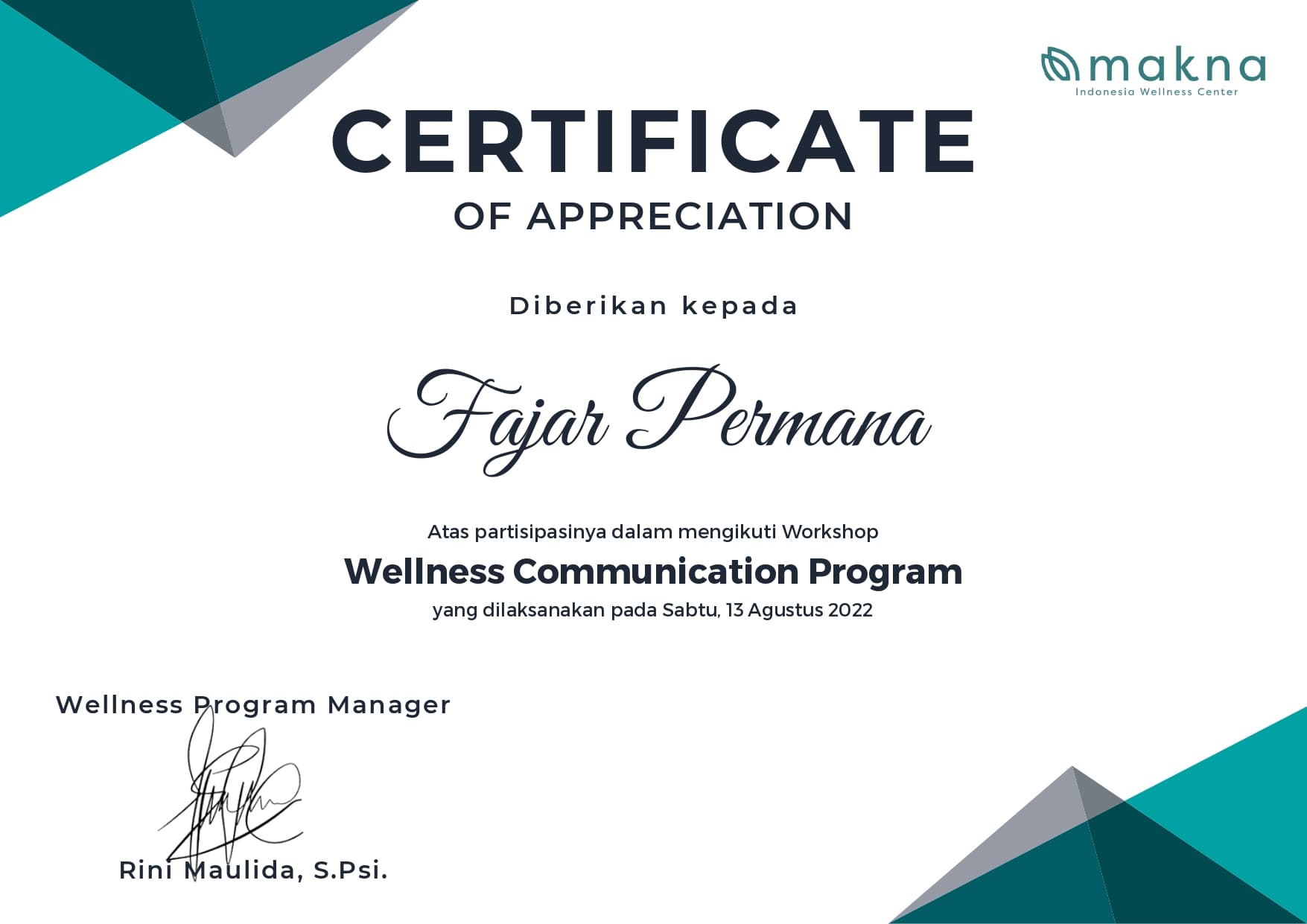 Wellness Communication Program